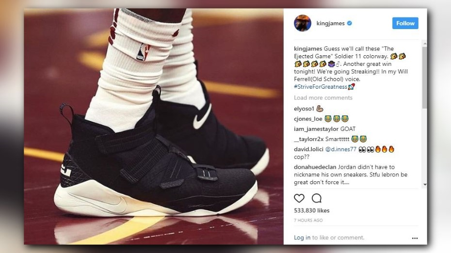 Lebron soldier 11 top black sail